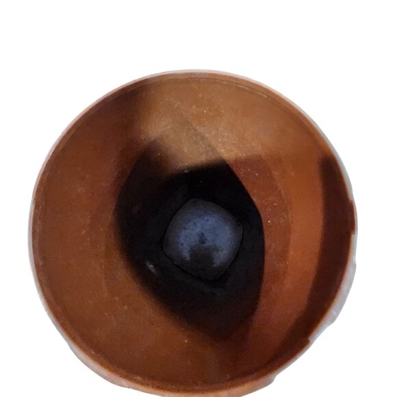 Vintage Tupperware Brown Flower Decorated Canister starburst Seal 1222 - Picture 4 of 4